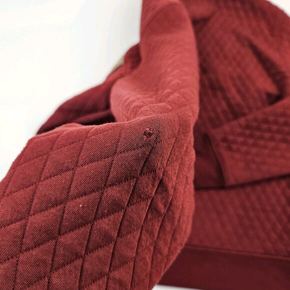 UNTUCKit Pullover Sweater Men's M 1/4 Snap Quilted Red Long Sleeve Carufe 40179 - Picture 6 of 9